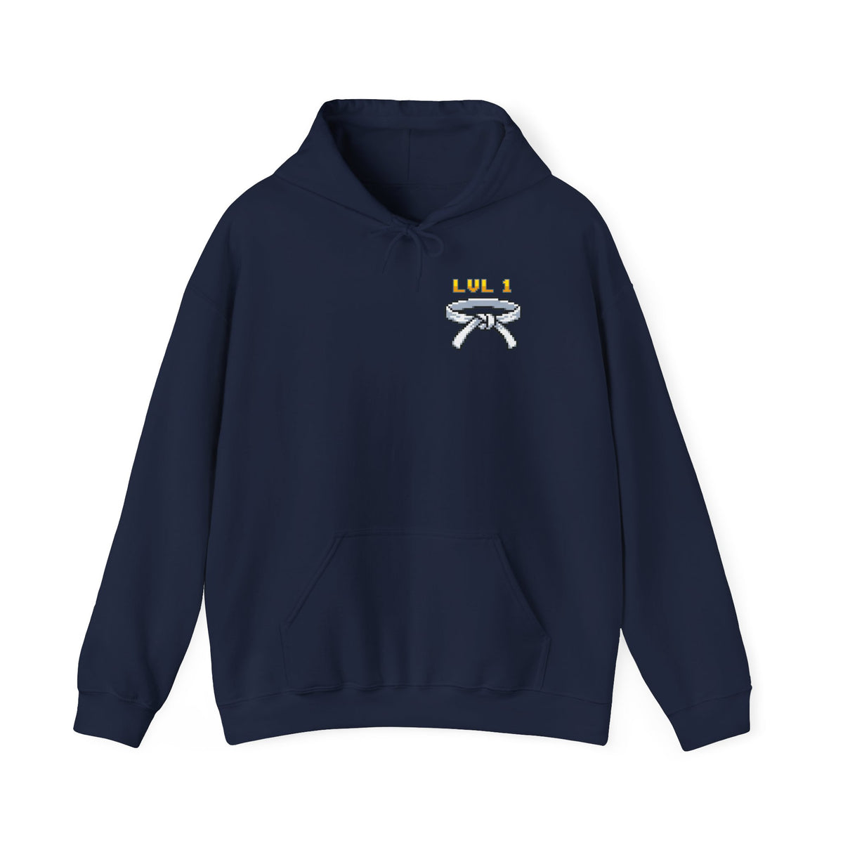 BJJ Hoodie - Level Up Belt Ranks - Retro Pixel Art Hoodie