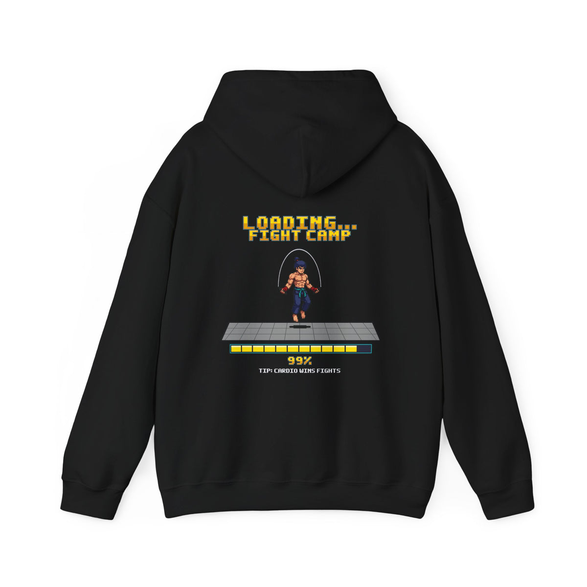 Boxing Hoodie - Loading Fight Camp - Retro Pixel Art Hoodie
