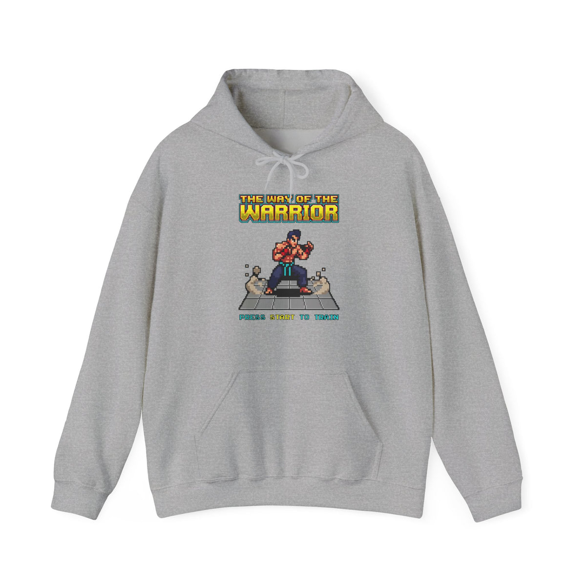 Martial Arts Hoodie - Press Start to Train - Retro Pixel Art Hoodie