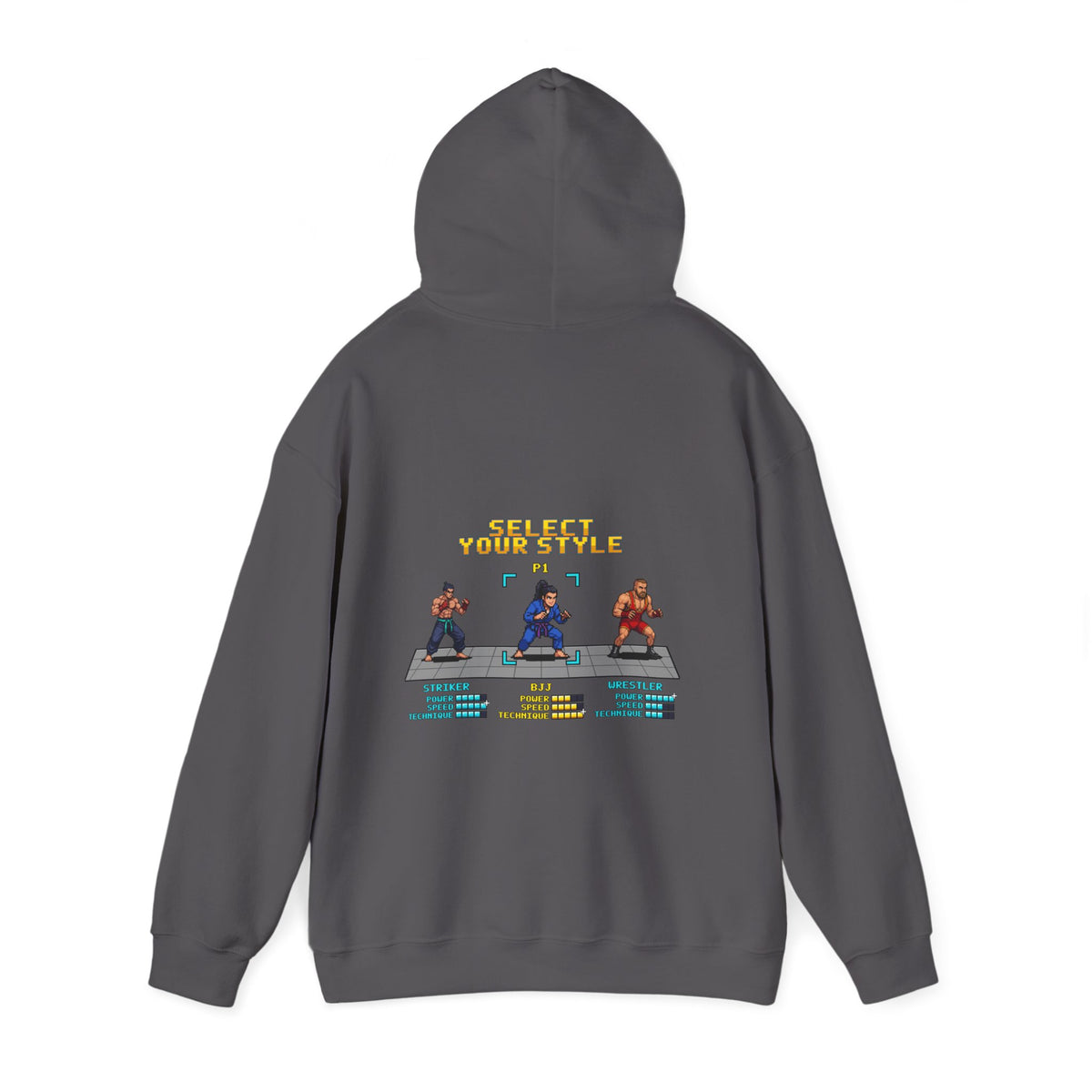 Womens BJJ Hoodie - Select Your Style - Retro Pixel Art Hoodie