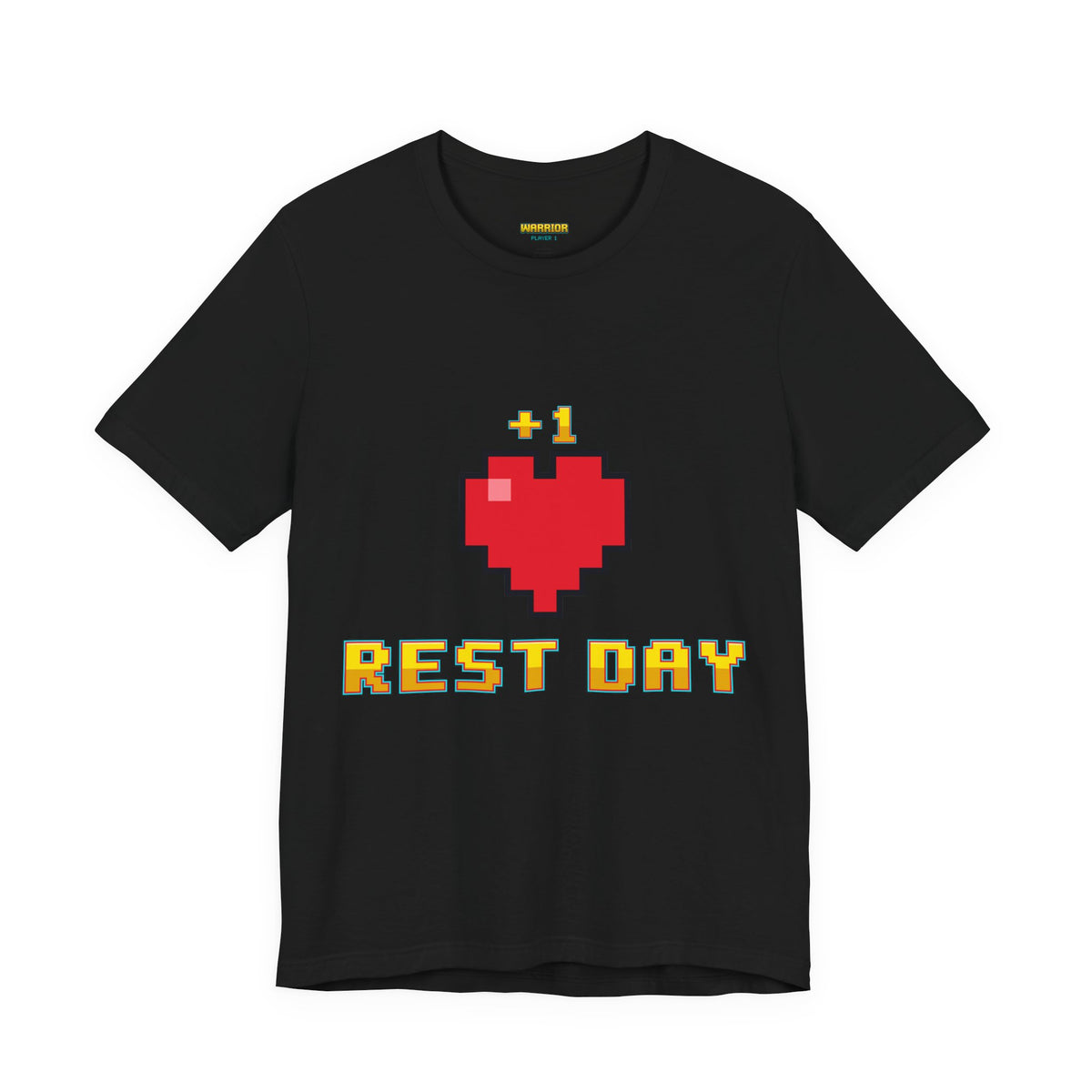 Gym Shirt - Rest Day +1 Life - Retro Pixel Art Tee
