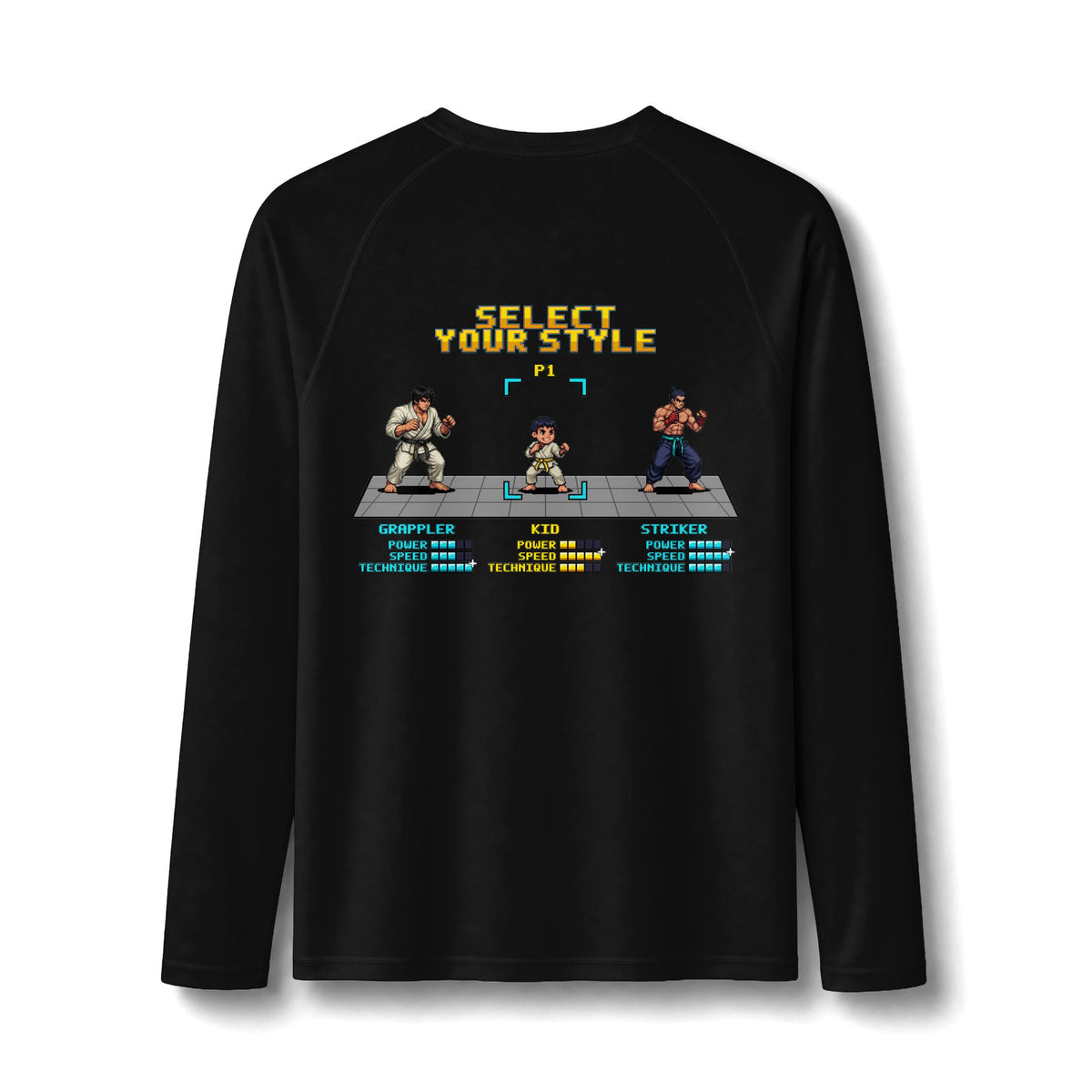 Kids Martial Arts Rash Guard - Select Your Style - Pixel Art Rashguard