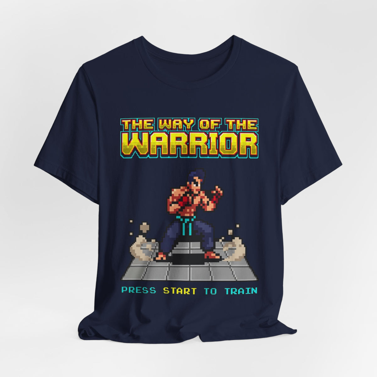 Martial Arts Shirt - Press Start to Train - Retro Pixel Art Tee