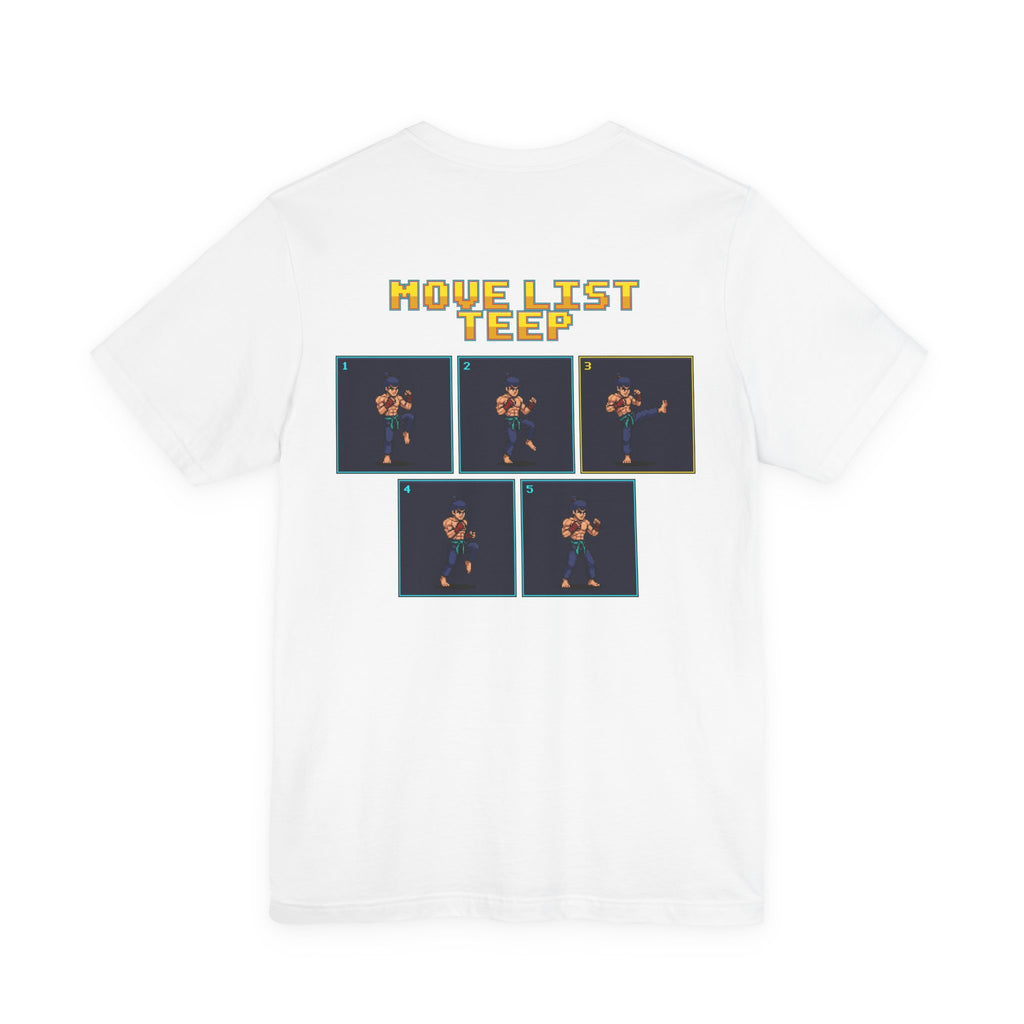 Muay Thai Shirt - Move List: Teep - Retro Pixel Art Tee