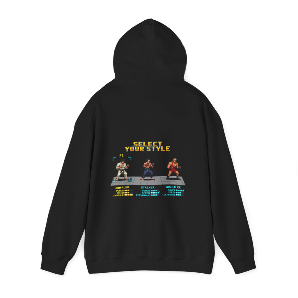 BJJ Hoodie - Select Your Style: Grappler - Retro Pixel Art Hoodie