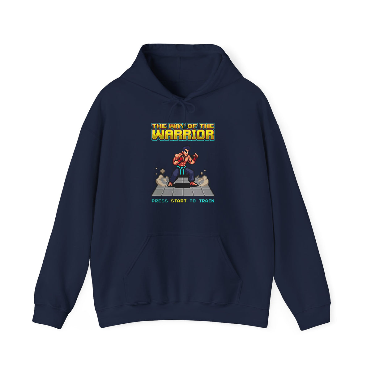 Martial Arts Hoodie - Press Start to Train - Retro Pixel Art Hoodie