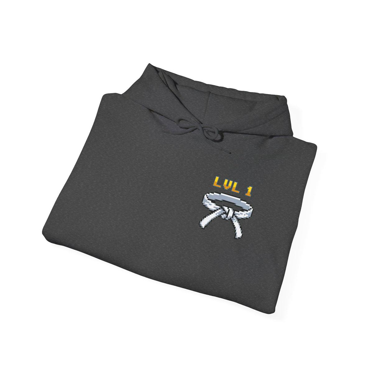 BJJ Hoodie - Level Up Belt Ranks - Retro Pixel Art Hoodie