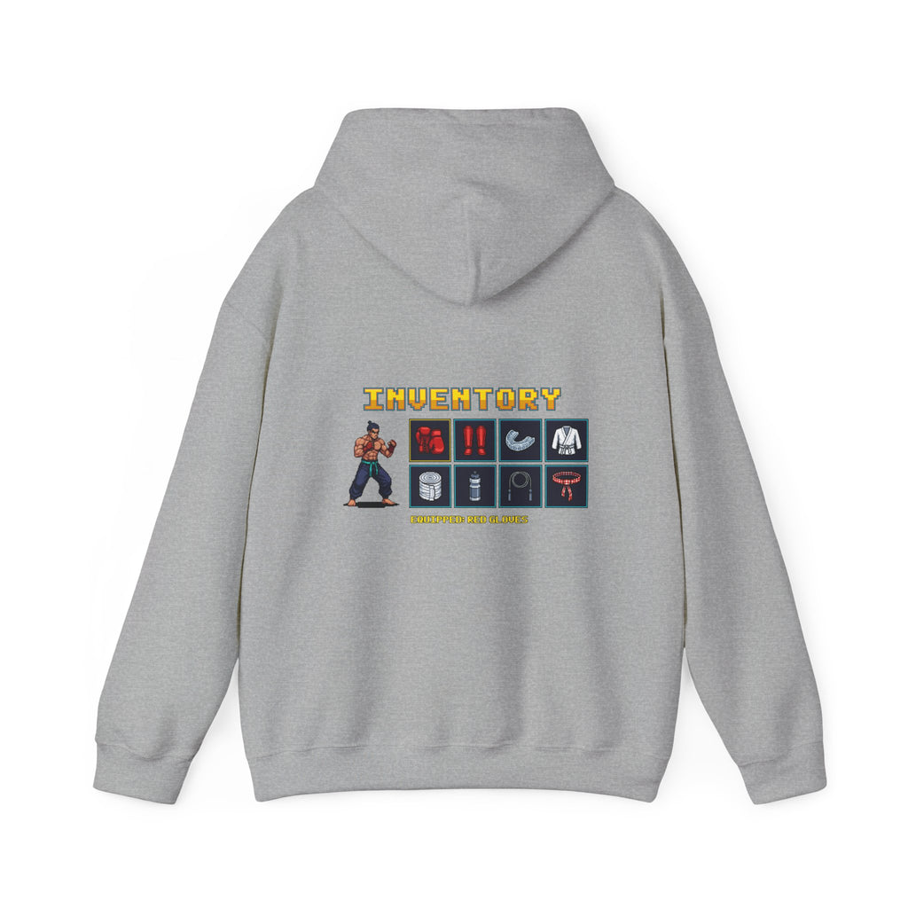 Martial Arts Hoodie - Fight Gear Inventory - Retro Pixel Art Hoodie
