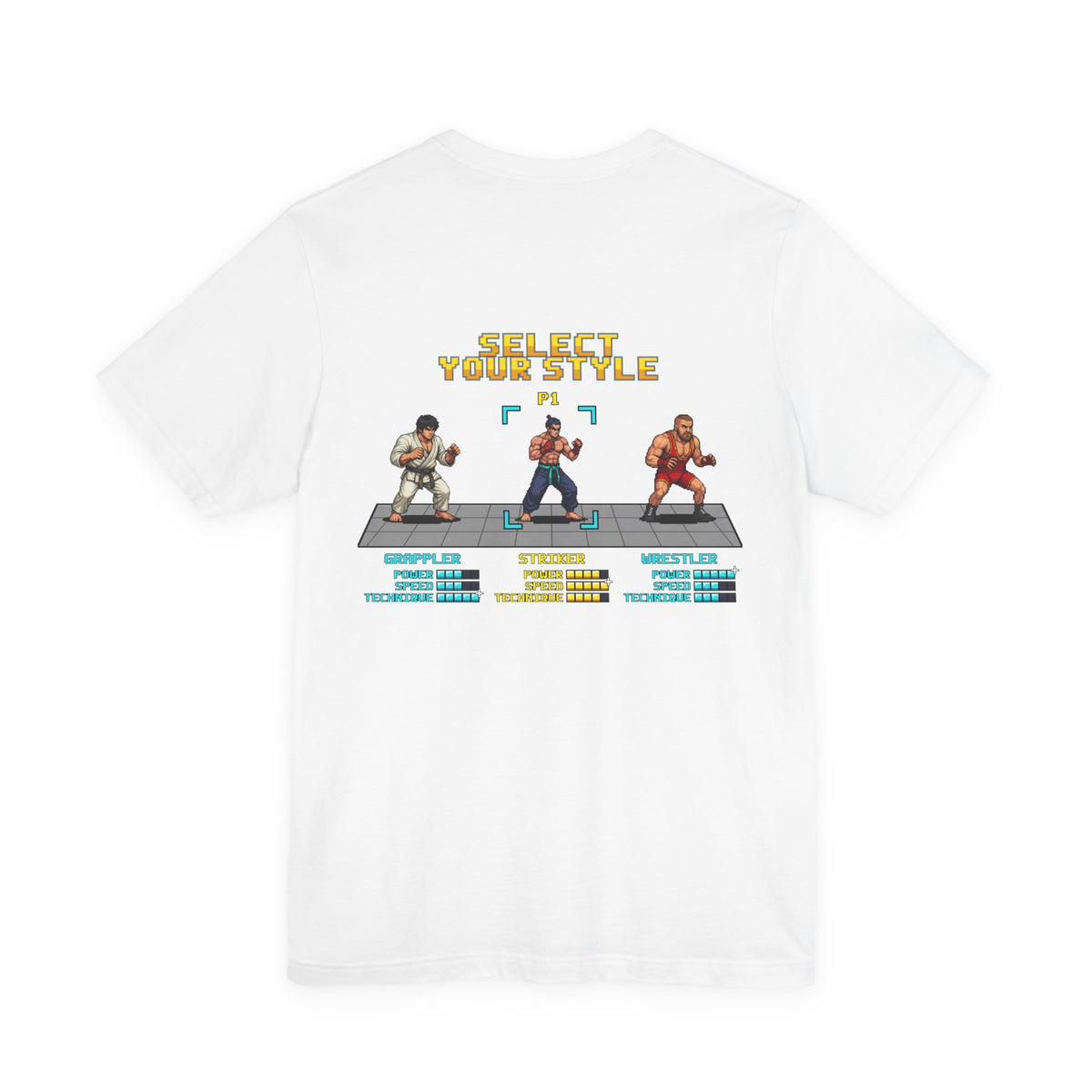 MMA Shirt - Select Your Style: Striker - Retro Pixel Art Tee