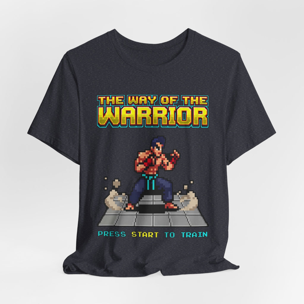 Martial Arts Shirt - Press Start to Train - Retro Pixel Art Tee