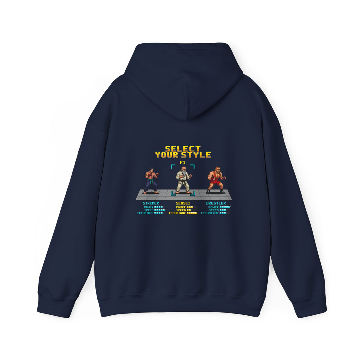 Martial Arts Hoodie - Select Your Style: Sensei - Retro Pixel Art Hoodie