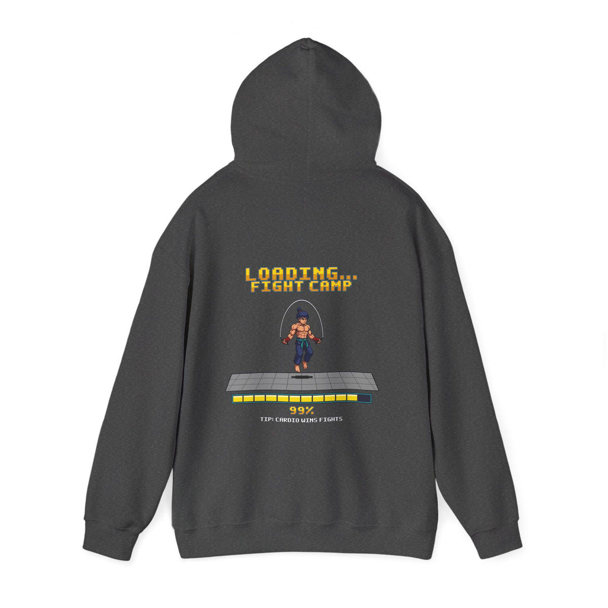Boxing Hoodie - Loading Fight Camp - Retro Pixel Art Hoodie