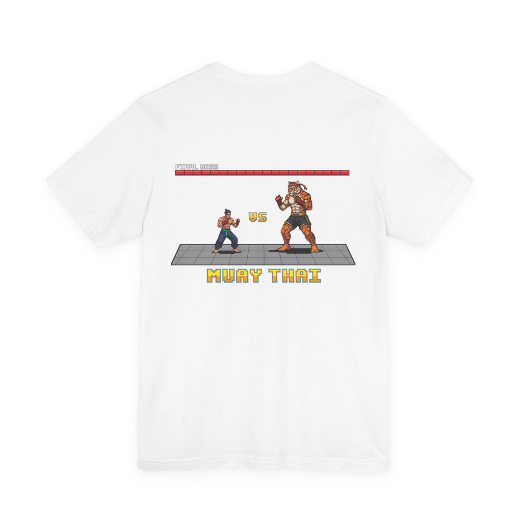 Muay Thai Shirt - Final Boss Tiger - Retro Pixel Art Tee