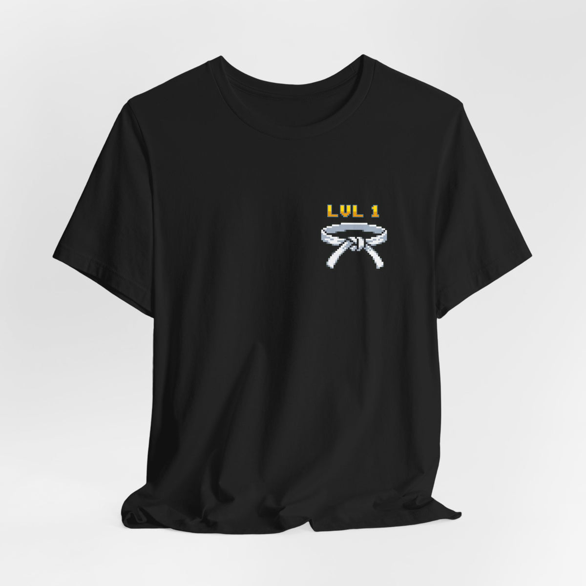 BJJ Shirt - Level Up Belt Ranks - Retro Pixel Art Tee