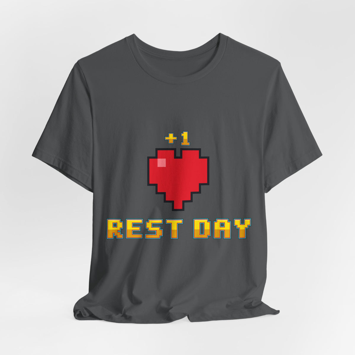 Gym Shirt - Rest Day +1 Life - Retro Pixel Art Tee