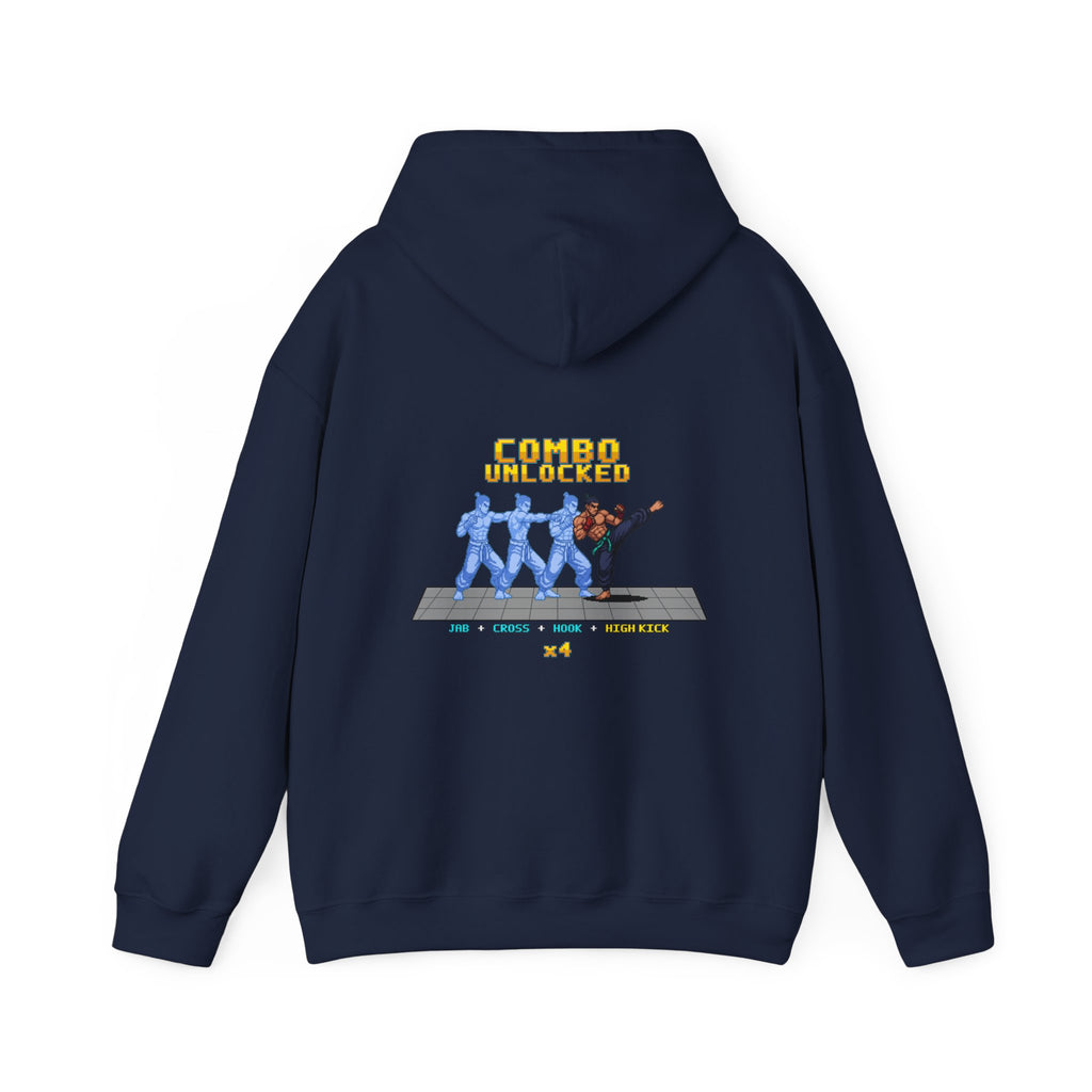 Kickboxing Hoodie - Combo Unlocked - Retro Pixel Art Hoodie