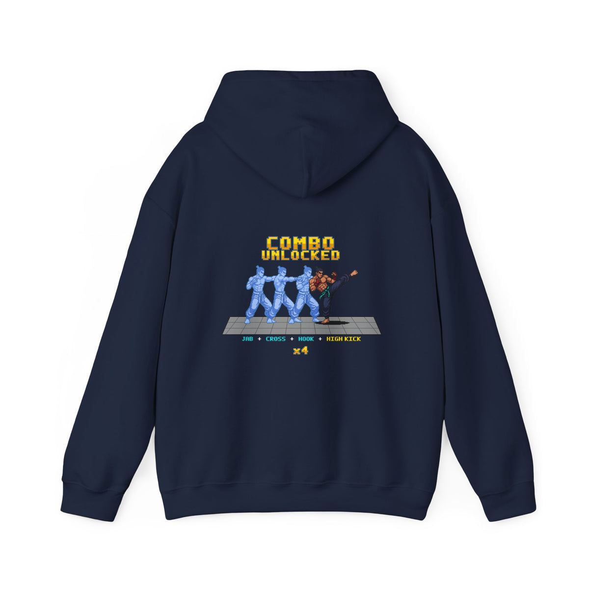 Kickboxing Hoodie - Combo Unlocked - Retro Pixel Art Hoodie