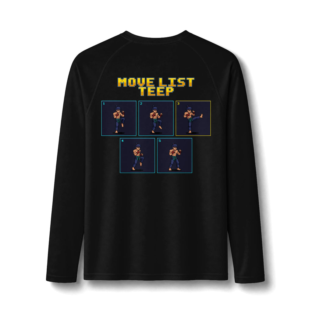 Muay Thai Rash Guard - Move List: Teep - Pixel Art Rashguard