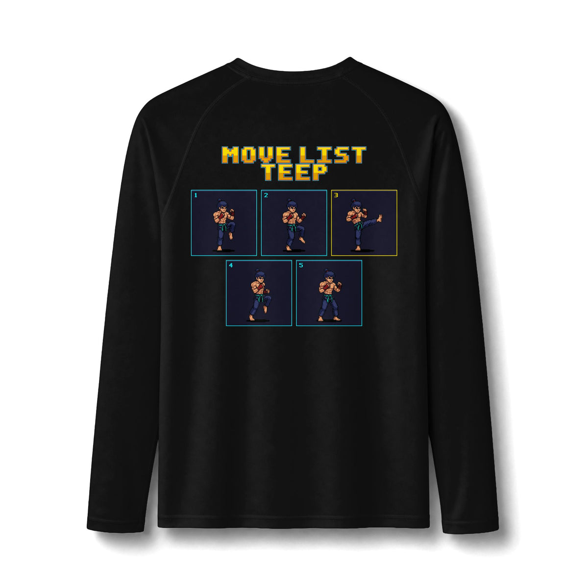 Muay Thai Rash Guard - Move List: Teep - Pixel Art Rashguard