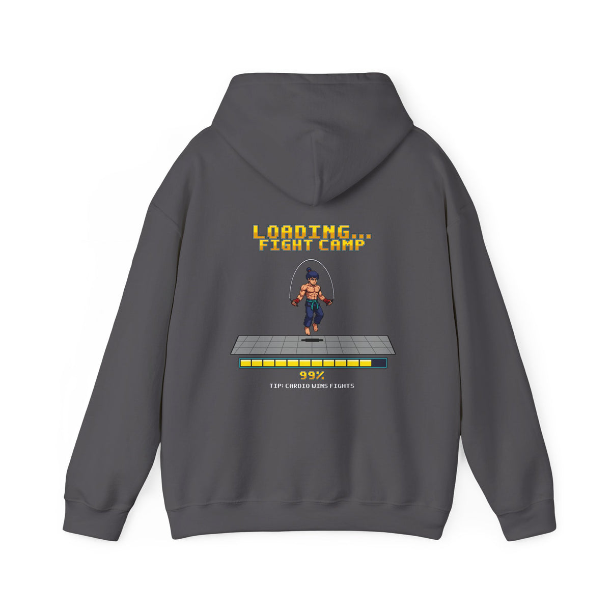 Boxing Hoodie - Loading Fight Camp - Retro Pixel Art Hoodie