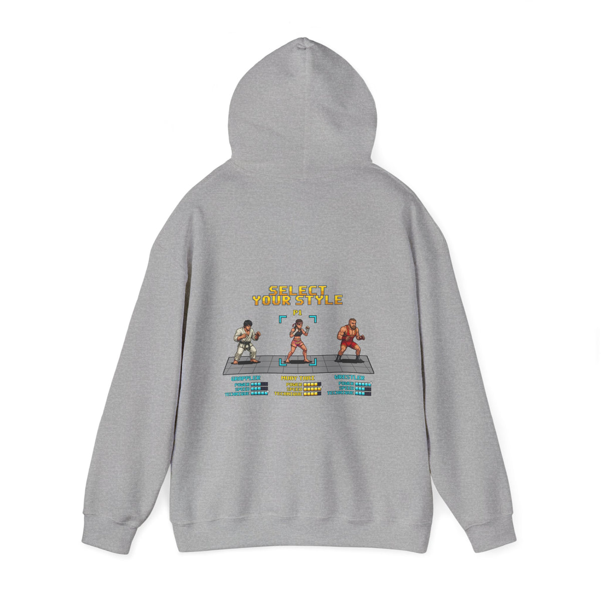 Womens Muay Thai Hoodie - Select Your Style - Retro Pixel Art Hoodie