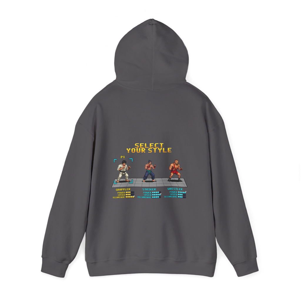 BJJ Hoodie - Select Your Style: Grappler - Retro Pixel Art Hoodie