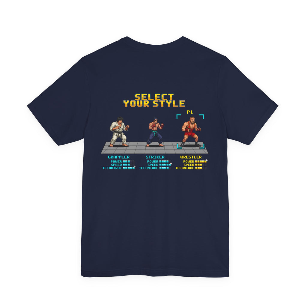 Wrestling Shirt - Select Your Style: Wrestler - Retro Pixel Art Tee