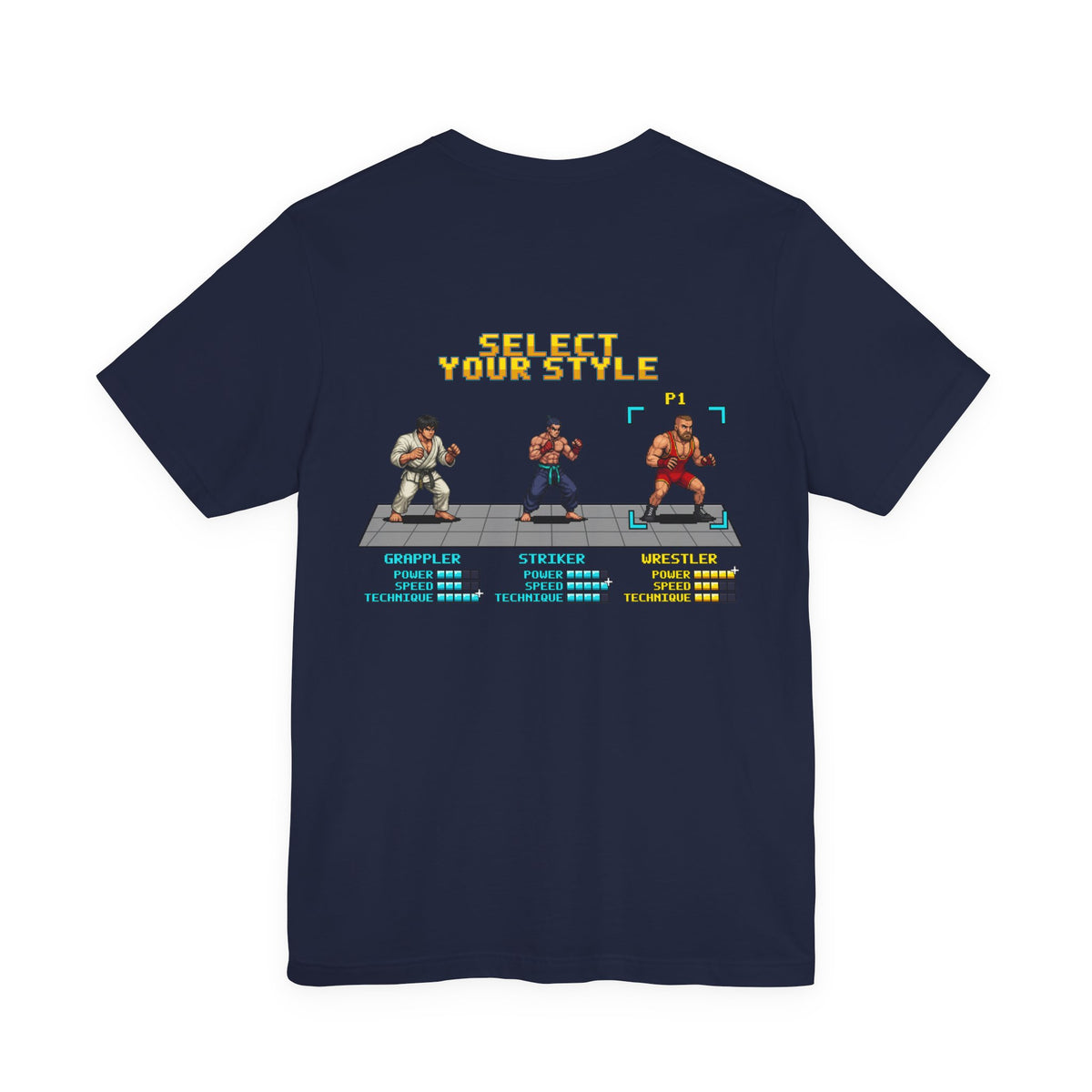 Wrestling Shirt - Select Your Style: Wrestler - Retro Pixel Art Tee