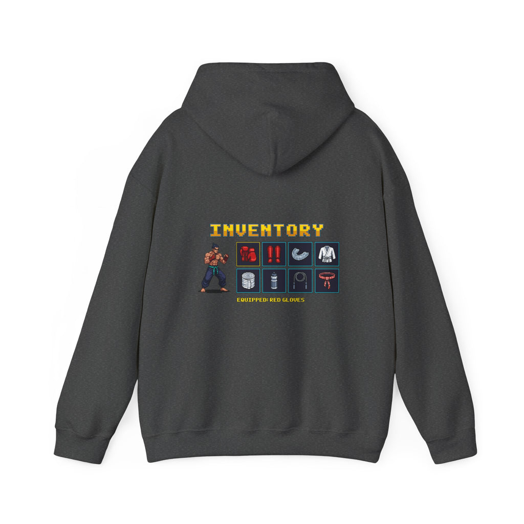 Martial Arts Hoodie - Fight Gear Inventory - Retro Pixel Art Hoodie