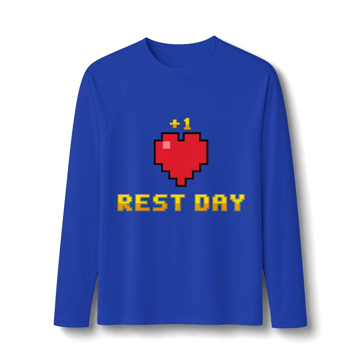 Gym Rash Guard - Rest Day +1 Life - Pixel Art Rashguard