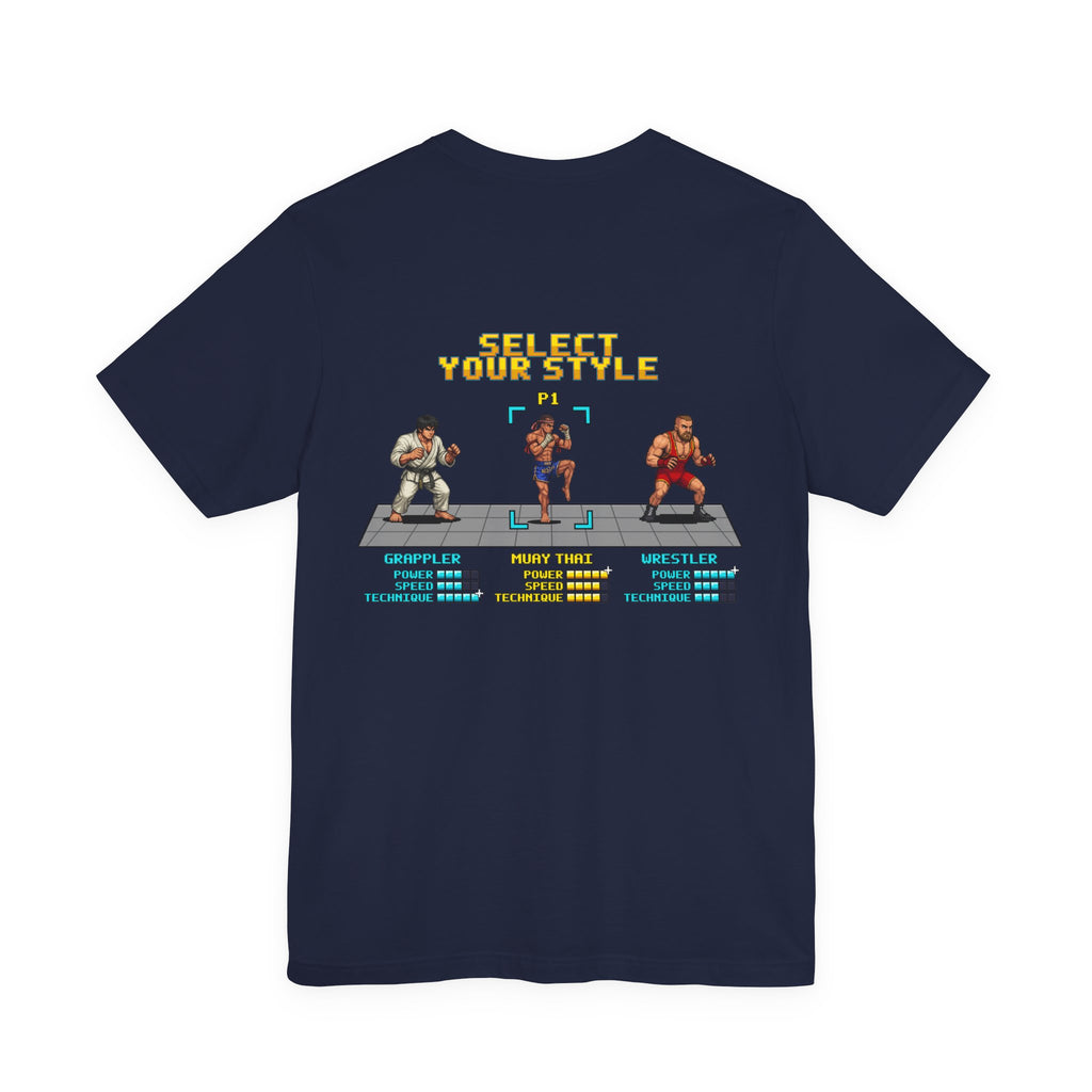 Muay Thai Shirt - Select Your Style: Nak Muay - Retro Pixel Art Tee