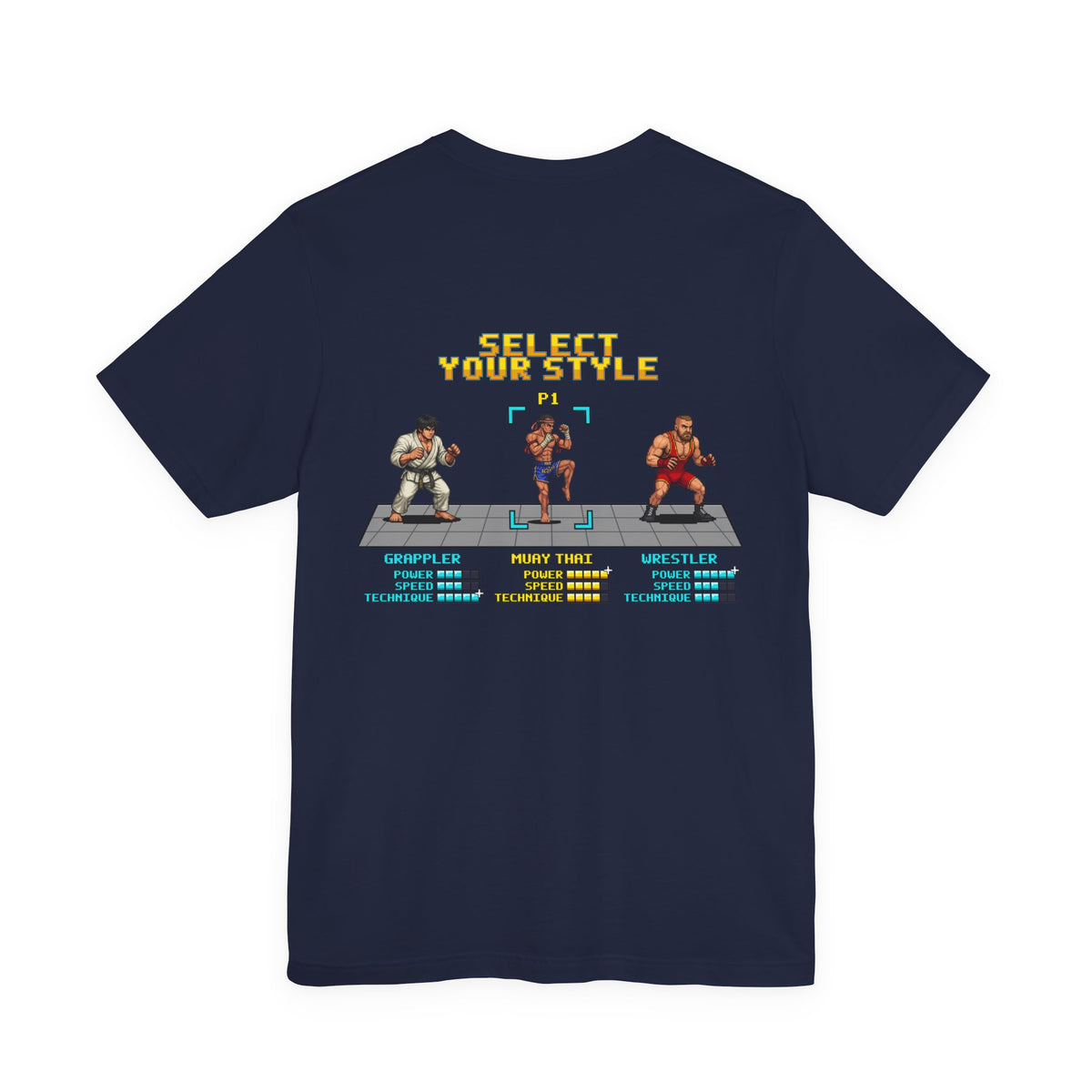Muay Thai Shirt - Select Your Style: Nak Muay - Retro Pixel Art Tee