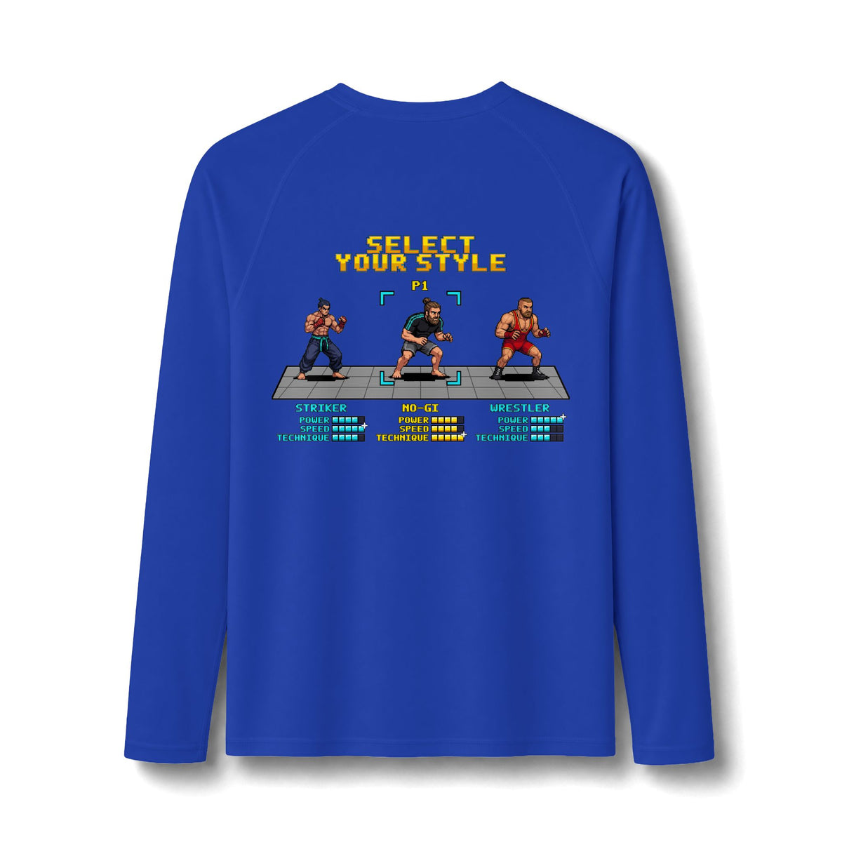 No Gi BJJ Rash Guard - Select Your Style: No-Gi - Pixel Art Rashguard