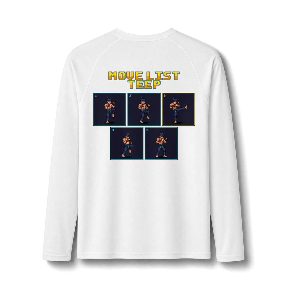 Muay Thai Rash Guard - Move List: Teep - Pixel Art Rashguard