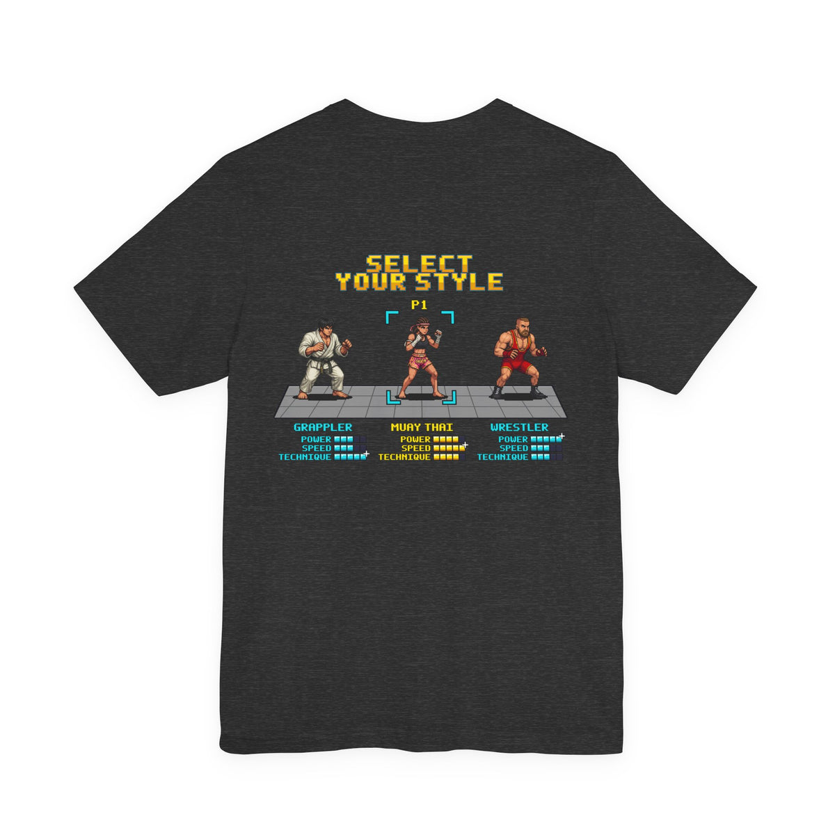 Womens Muay Thai Shirt - Select Your Style - Retro Pixel Art Tee