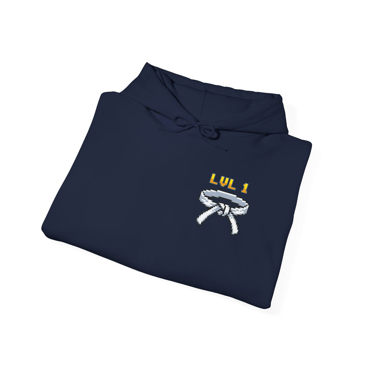 BJJ Hoodie - Level Up Belt Ranks - Retro Pixel Art Hoodie