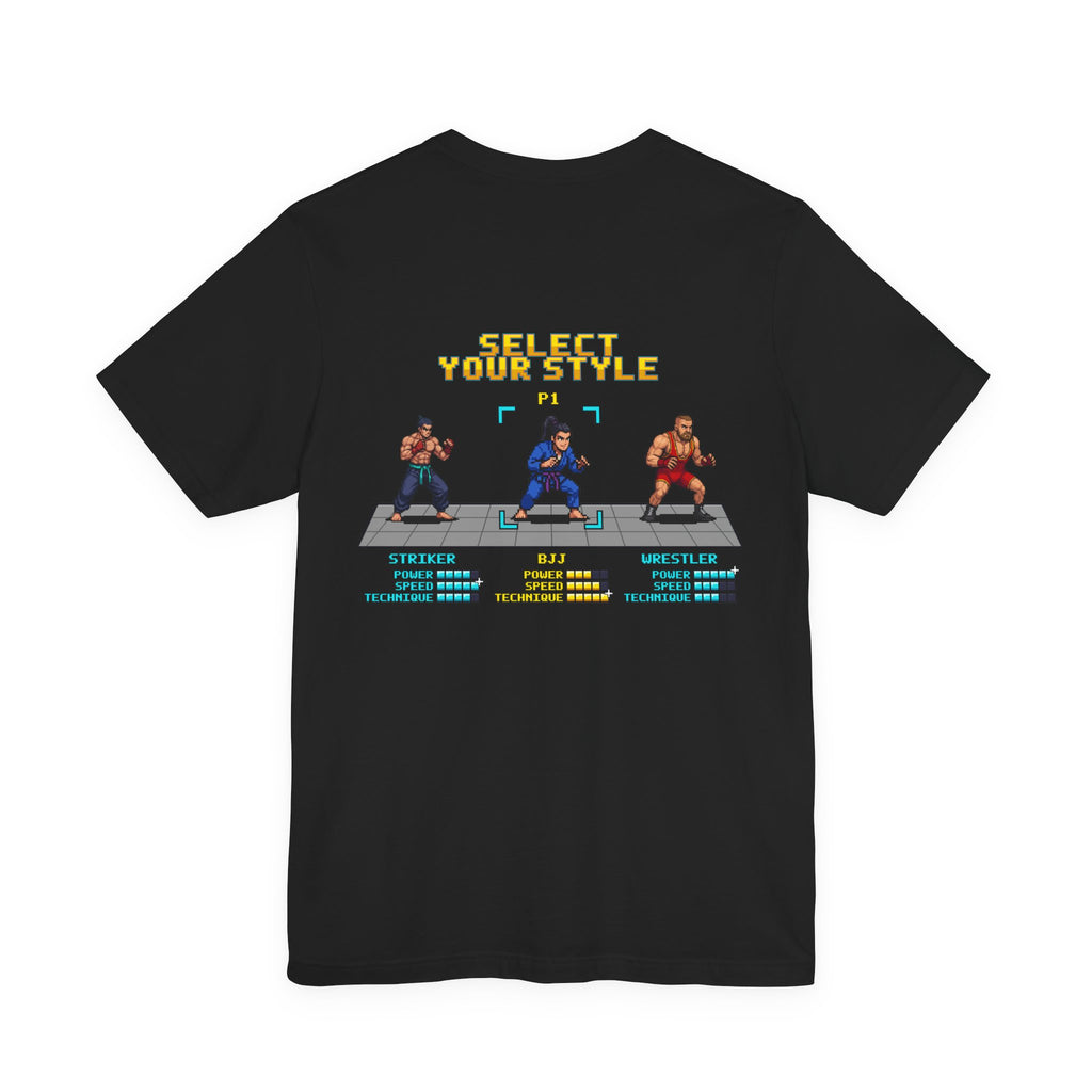 Womens BJJ Shirt - Select Your Style - Retro Pixel Art Tee