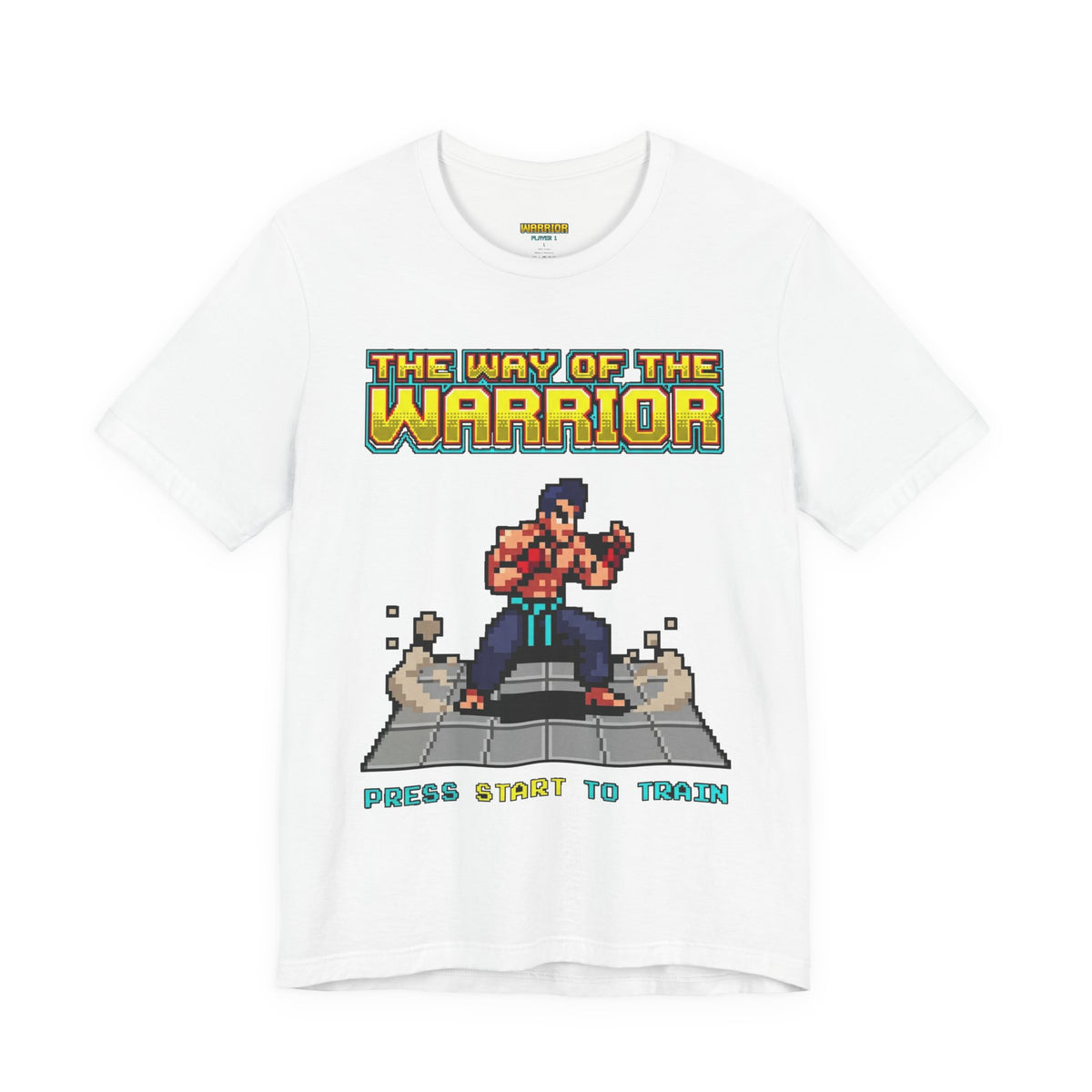 Martial Arts Shirt - Press Start to Train - Retro Pixel Art Tee