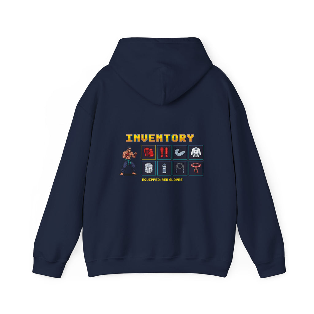 Martial Arts Hoodie - Fight Gear Inventory - Retro Pixel Art Hoodie