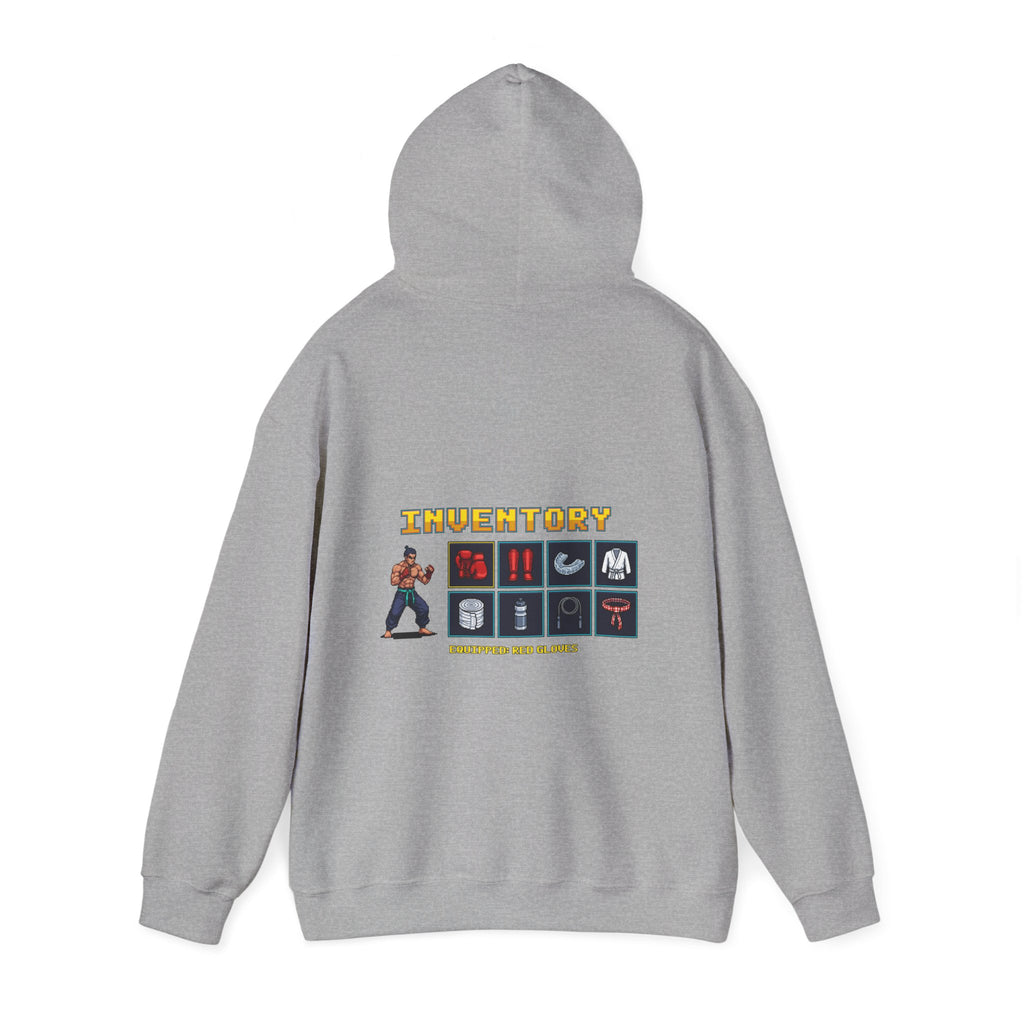Martial Arts Hoodie - Fight Gear Inventory - Retro Pixel Art Hoodie