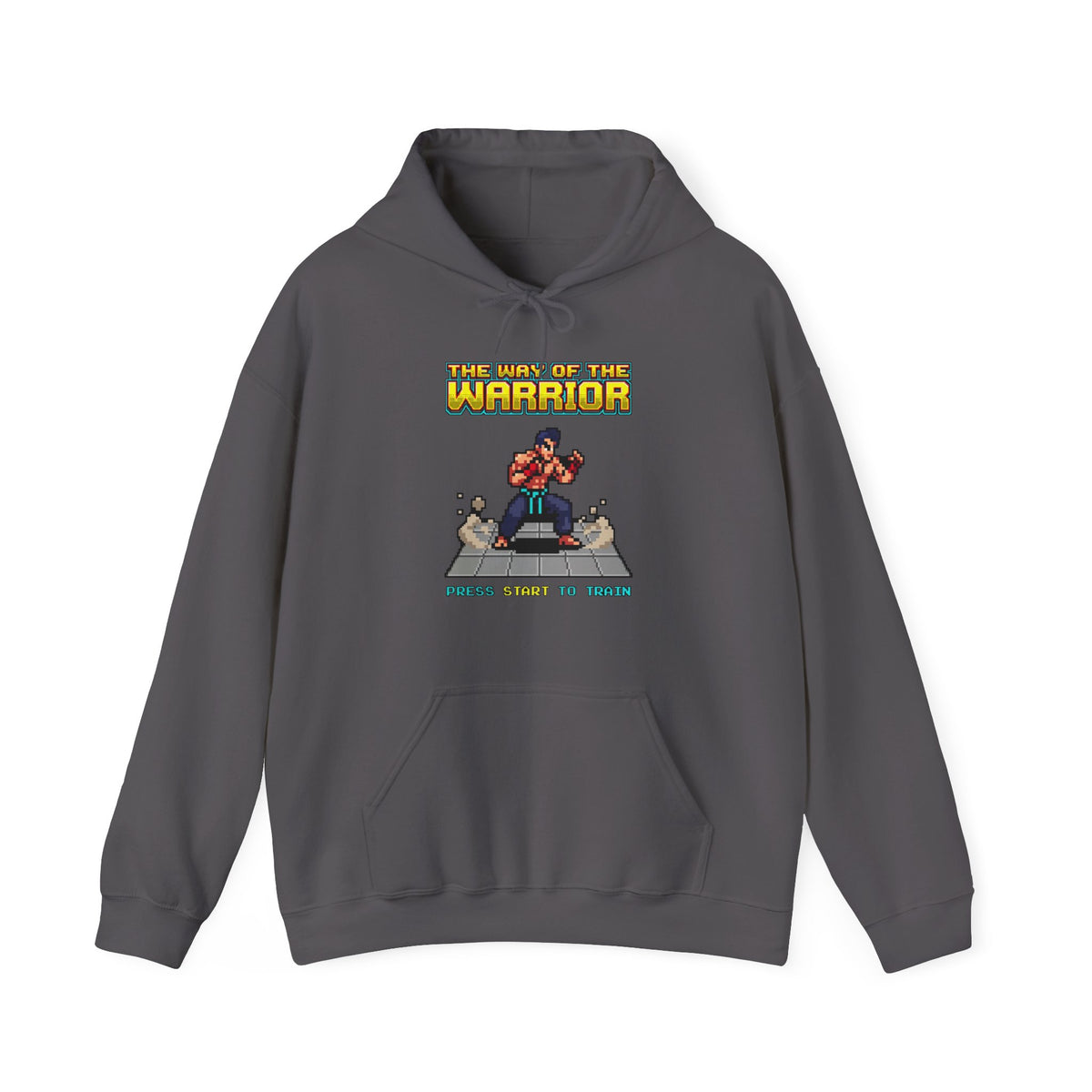 Martial Arts Hoodie - Press Start to Train - Retro Pixel Art Hoodie