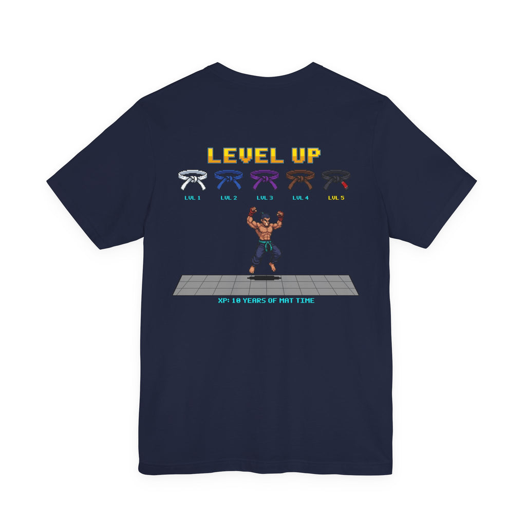 BJJ Shirt - Level Up Belt Ranks - Retro Pixel Art Tee