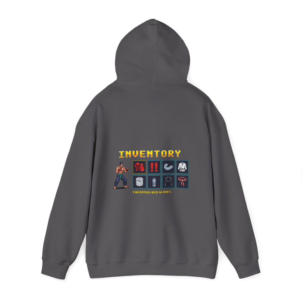 Martial Arts Hoodie - Fight Gear Inventory - Retro Pixel Art Hoodie