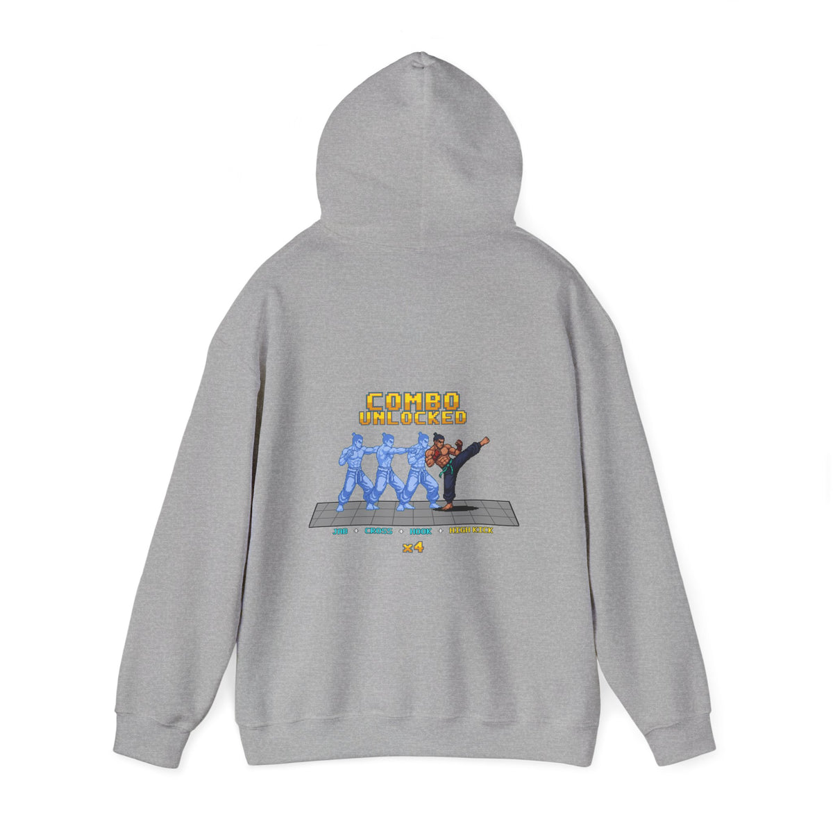 Kickboxing Hoodie - Combo Unlocked - Retro Pixel Art Hoodie