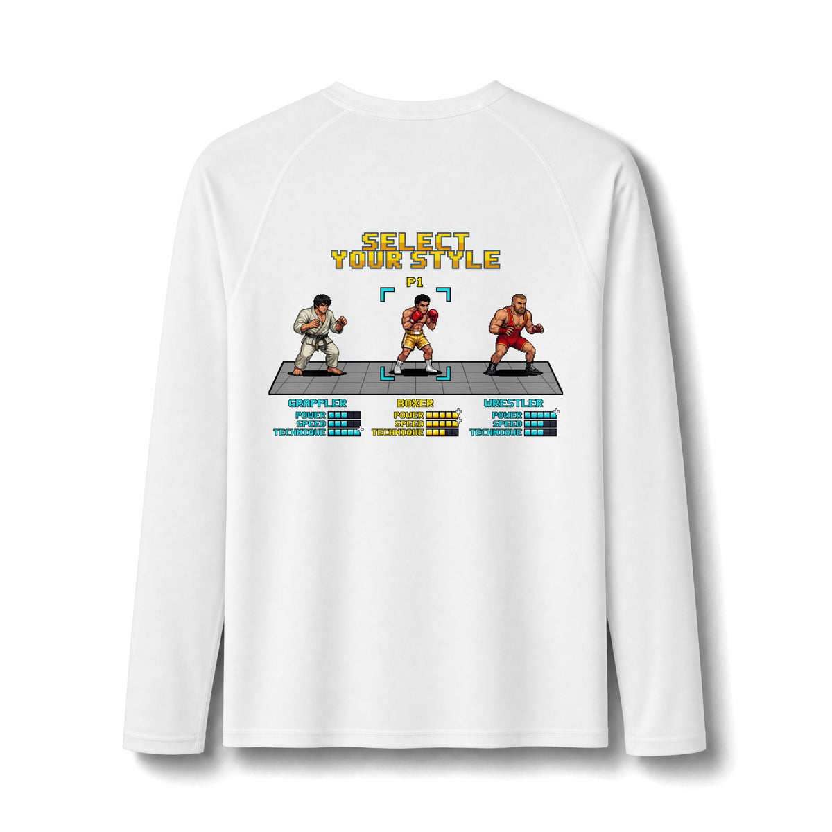 Boxing Rash Guard - Select Your Style: Boxer - Pixel Art Rashguard