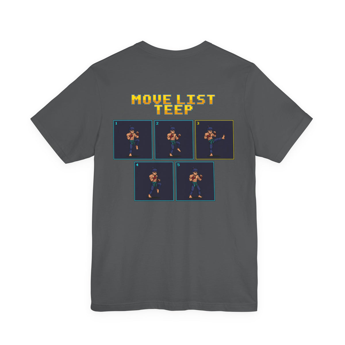 Muay Thai Shirt - Move List: Teep - Retro Pixel Art Tee