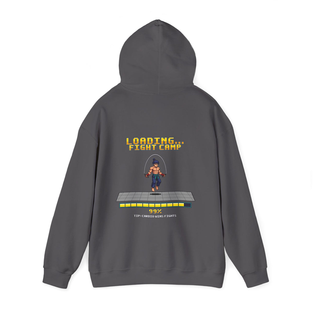 Boxing Hoodie - Loading Fight Camp - Retro Pixel Art Hoodie
