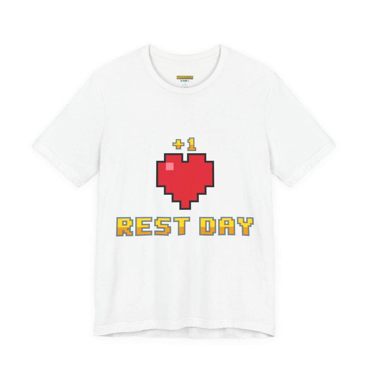 Gym Shirt - Rest Day +1 Life - Retro Pixel Art Tee