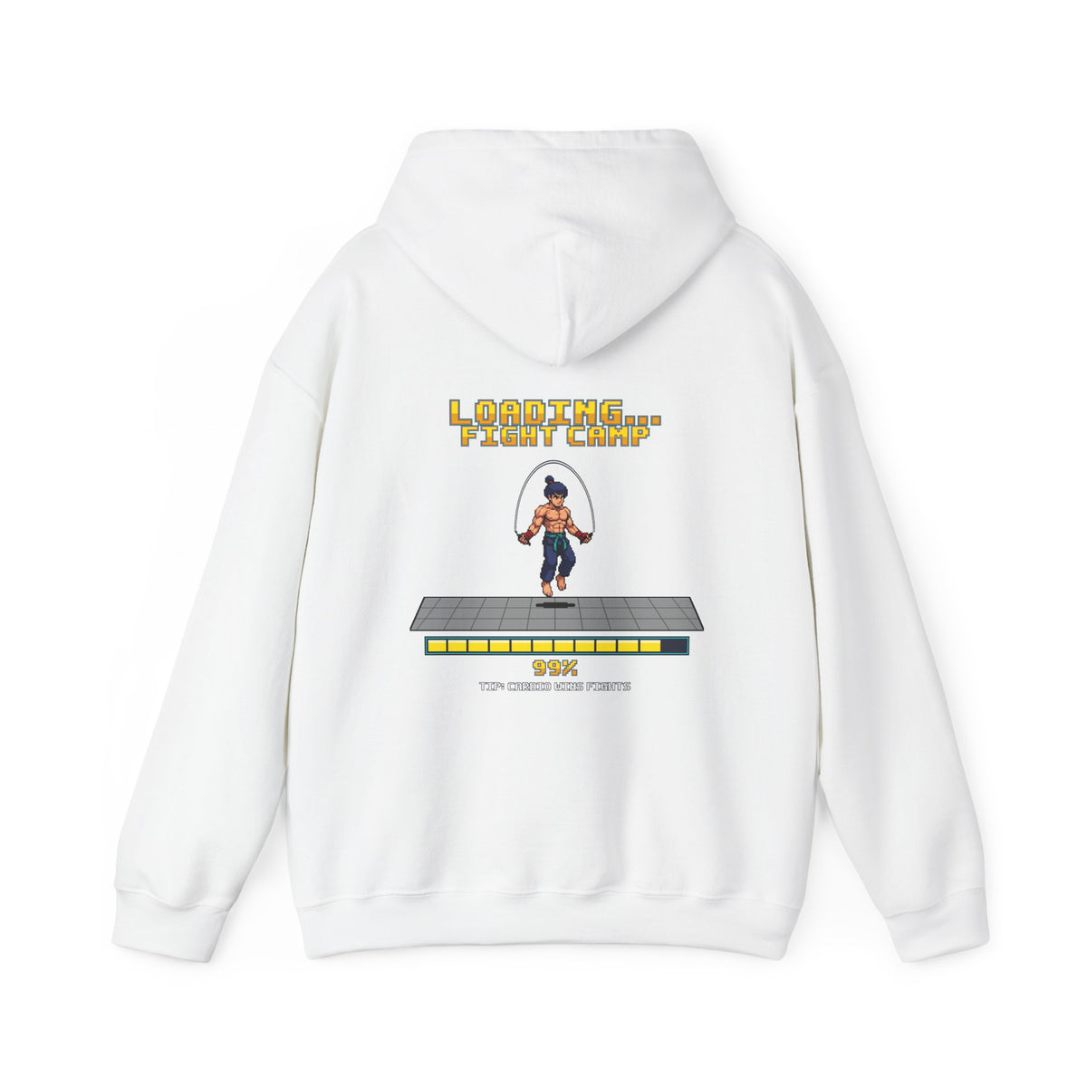 Boxing Hoodie - Loading Fight Camp - Retro Pixel Art Hoodie
