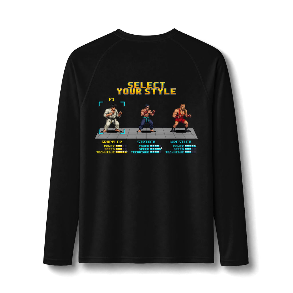 BJJ Rash Guard - Select Your Style: Grappler - Pixel Art Rashguard